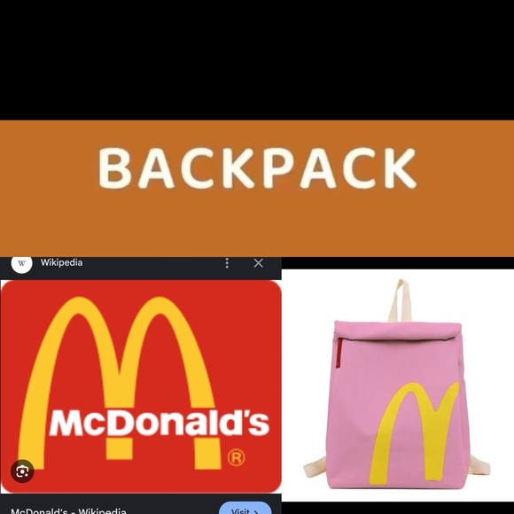 New 💕 Retro Unisex McDonald’s Backpack💕 - Picture 1 of 3